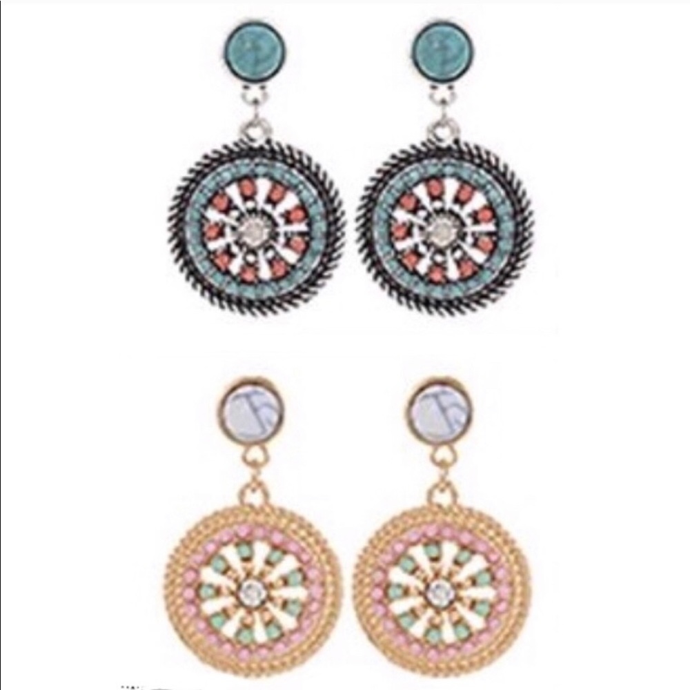 Bohemian earrings. - Picture 4 of 5